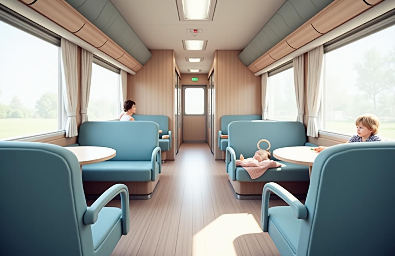 Accessible family-friendly train cabin